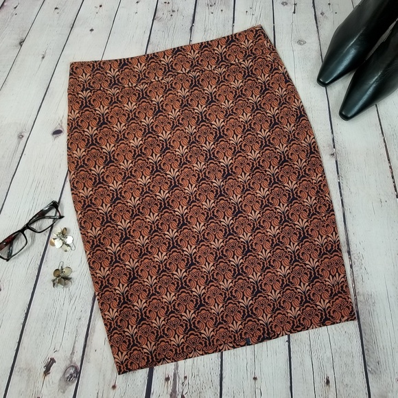Ann Taylor Loft patterned pencil skirt Career NWT - Picture 1 of 5